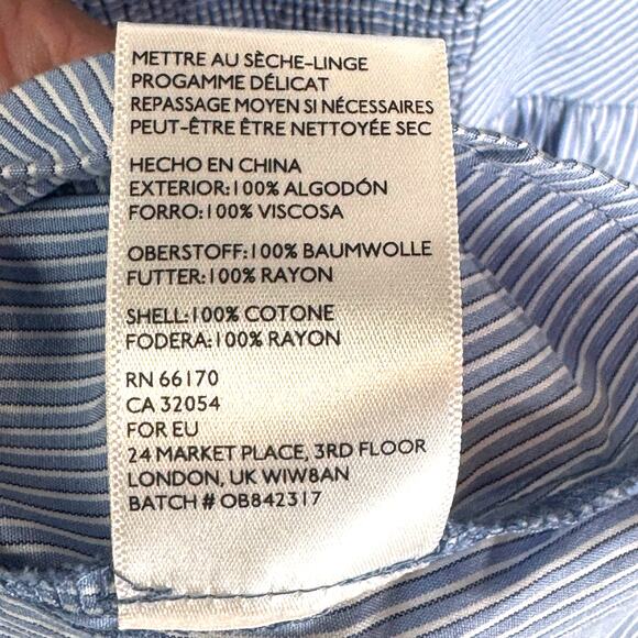 UO Kaye Midi Dress Size XS 100% Cotton Sundress Pinstripe Coastal Cottage Preppy - Picture 9 of 12